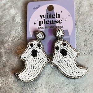 Beaded Ghost Earrings